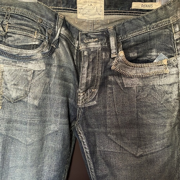 NWT METALLIC SILVER/BLUE JEANS. - Picture 8 of 10
